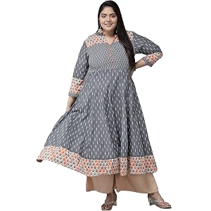 Yash Gallery Womens Cotton Relaxed Fit Anarkali