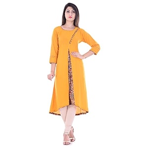 Yash Gallery Womens Cotton Regular Fit A-Line