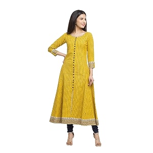Yash Gallery Womens Cotton Relaxed Fit Anarkali
