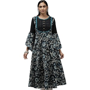Yash Gallery Womens Cotton Relaxed Fit Anarkali