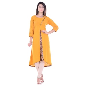 Yash Gallery Womens Cotton Regular Fit A-Line