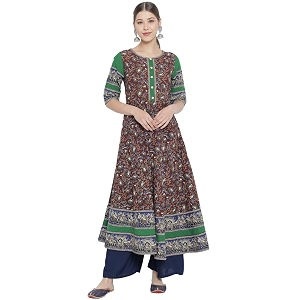 Yash Gallery Womens Cotton Relaxed Fit Anarkali