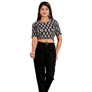 yash gallery women39s cotton zig-zag printed regular regular fit short sleeve blouse