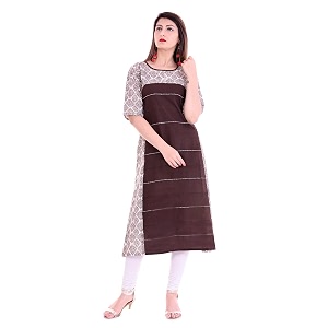 Yash Gallery Womens Cotton Regular Fit A-Line