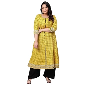 Yash Gallery Womens Cotton Relaxed Fit Anarkali