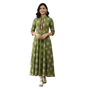 Yash Gallery Womens Cotton Relaxed Fit Anarkali