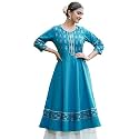 Yash Gallery Women39s Cotton Relaxed Fit Anarkali