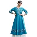 Yash Gallery Women39s Cotton Relaxed Fit Anarkali