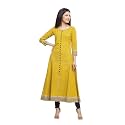 Yash Gallery Women39s Cotton Relaxed Fit Anarkali