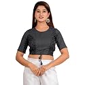Yash Gallery Women's Cotton Zig-Zag Printed Regular Regular Fit Short Sleeve Blouse
