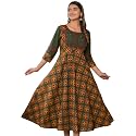 Yash Gallery Women39s Cotton Relaxed Fit Anarkali