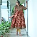 Yash Gallery Women39s Cotton Relaxed Fit Anarkali