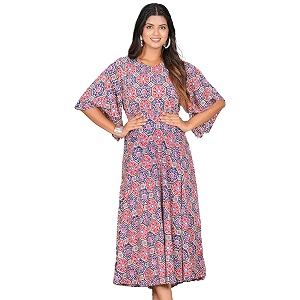 Yash Gallery Womens Maxi Floral Printed Smoking