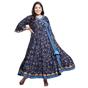 Yash Gallery Womens Rayon Relaxed Fit Angrakha