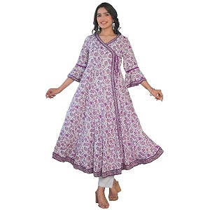 Yash Gallery Womens Rayon Relaxed Fit Angrakha