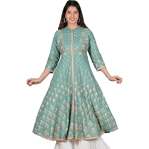 Yash Gallery Womens Rayon Relaxed Fit Anarkali