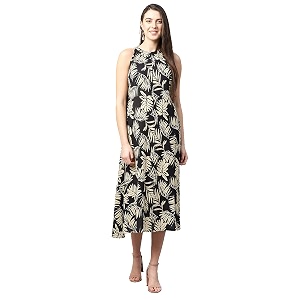 Yash Gallery Womens primium Fabric Printed Midi