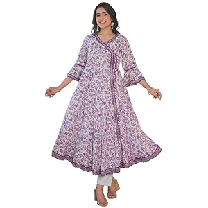 Yash Gallery Womens Rayon Relaxed Fit Angrakha