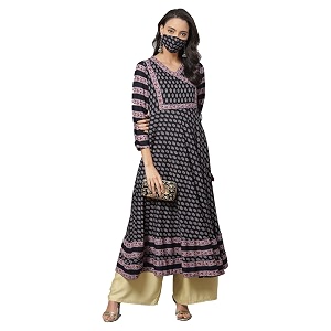 Yash Gallery Womens Rayon Relaxed Fit Anarkali