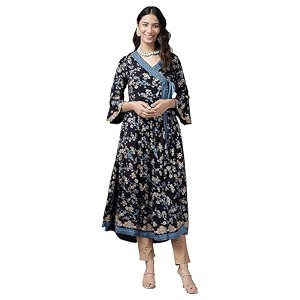 Yash Gallery Womens Rayon Relaxed Fit Angrakha
