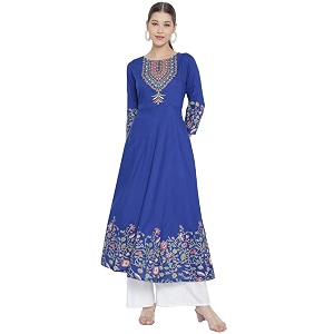 Yash Gallery Womens Rayon Relaxed Fit Anarkali