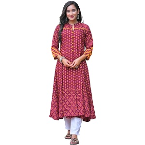 Yash Gallery Womens Rayon Relaxed Fit Anarkali