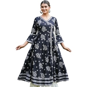 Yash Gallery Womens Rayon Relaxed Fit Angrakha