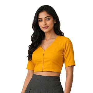 Yash Gallery Womens Rayon Lycra Front Open