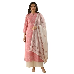 Yash Gallery Womens Pure Cotton White Floral