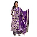Yash Gallery Womens Pure Cotton Purple A-Line