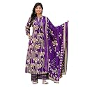 Yash Gallery Womens Pure Cotton Purple A-Line