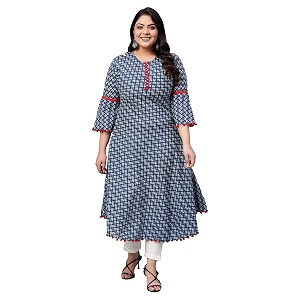 Yash Gallery Womens Pure Cotton Geometric Print