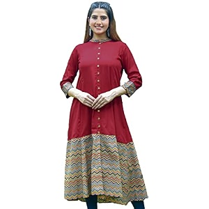 Yash Gallery Womens Rayon Cotton Printed