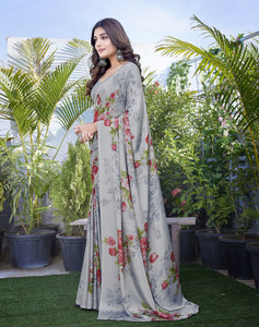 yashika printed bollywood tussar silk saree