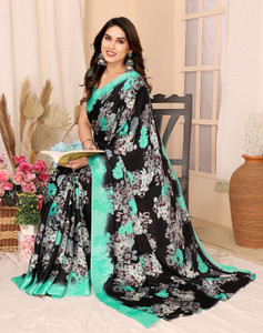 yashika printed bollywood tussar silk saree green