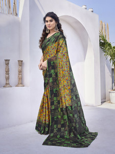 yashika printed bollywood tussar silk saree