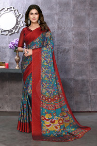 yashika printed bollywood tussar silk saree