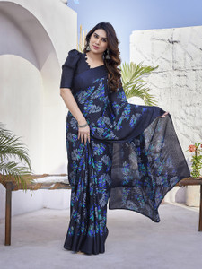 yashika printed bollywood tussar silk saree