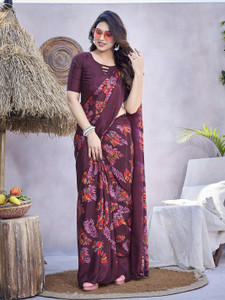 yashika printed bollywood tussar silk saree