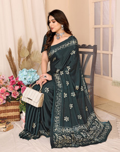 yashika printed bollywood tussar silk saree