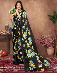 yashika printed bollywood tussar silk saree