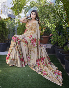 yashika printed bollywood tussar silk saree