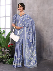 yashika printed bollywood tussar silk saree
