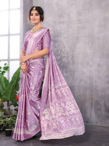 yashika printed bollywood tussar silk saree