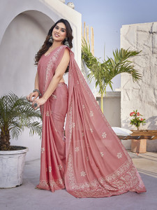 yashika printed bollywood tussar silk saree