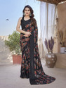 YASHIKA Printed Bollywood Tussar Silk Saree (Multicolor)