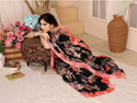 YASHIKA Printed Bollywood Tussar Silk Saree (Pink)