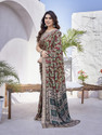 YASHIKA Printed Bollywood Tussar Silk Saree (Multicolor)
