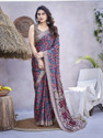 YASHIKA Printed Bollywood Tussar Silk Saree (Multicolor)