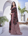 YASHIKA Printed Bollywood Tussar Silk Saree (Black)